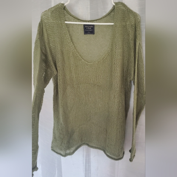 Abercrombie & Fitch Loose Knit Scoop Neck Sweater | L - Picture 1 of 4